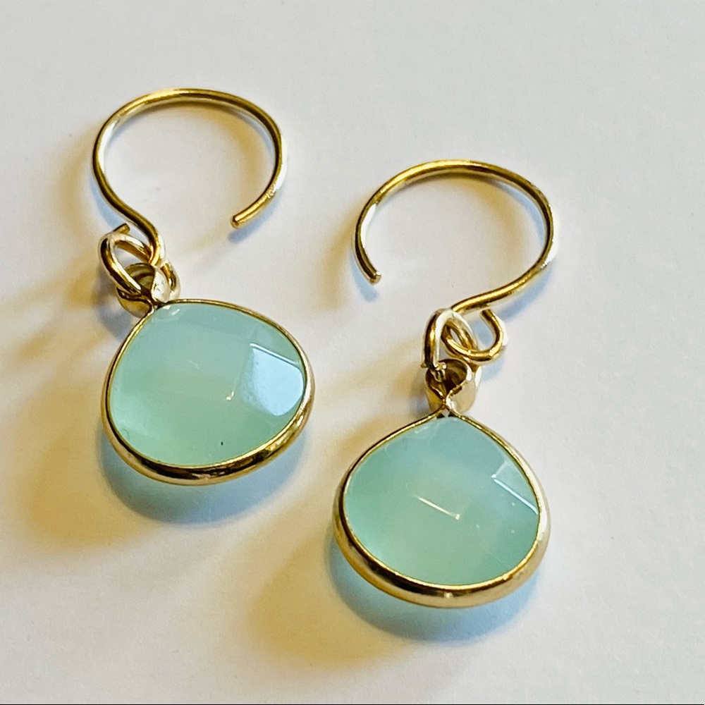 Genuine Gemstone and 14k Gold Earrings